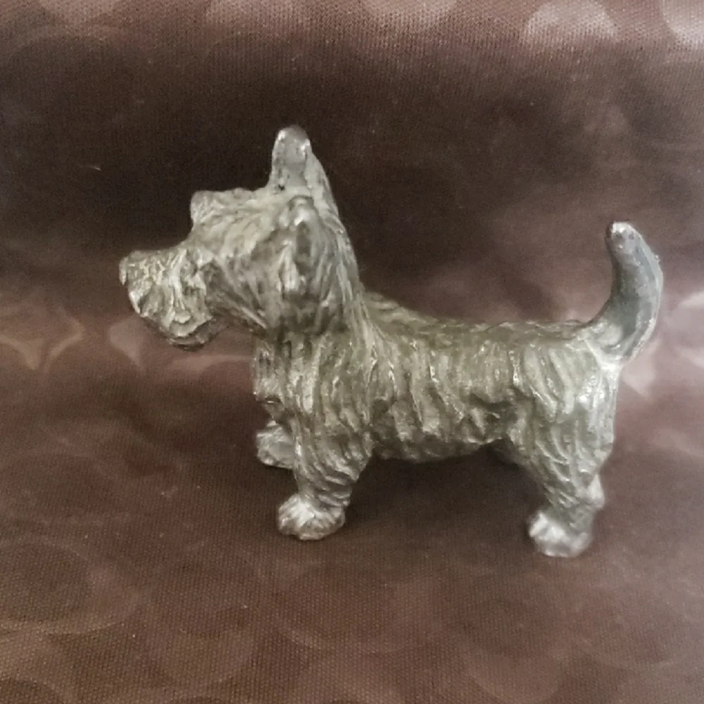 Dog figurine silver or gray ! - Picture 1 of 9
